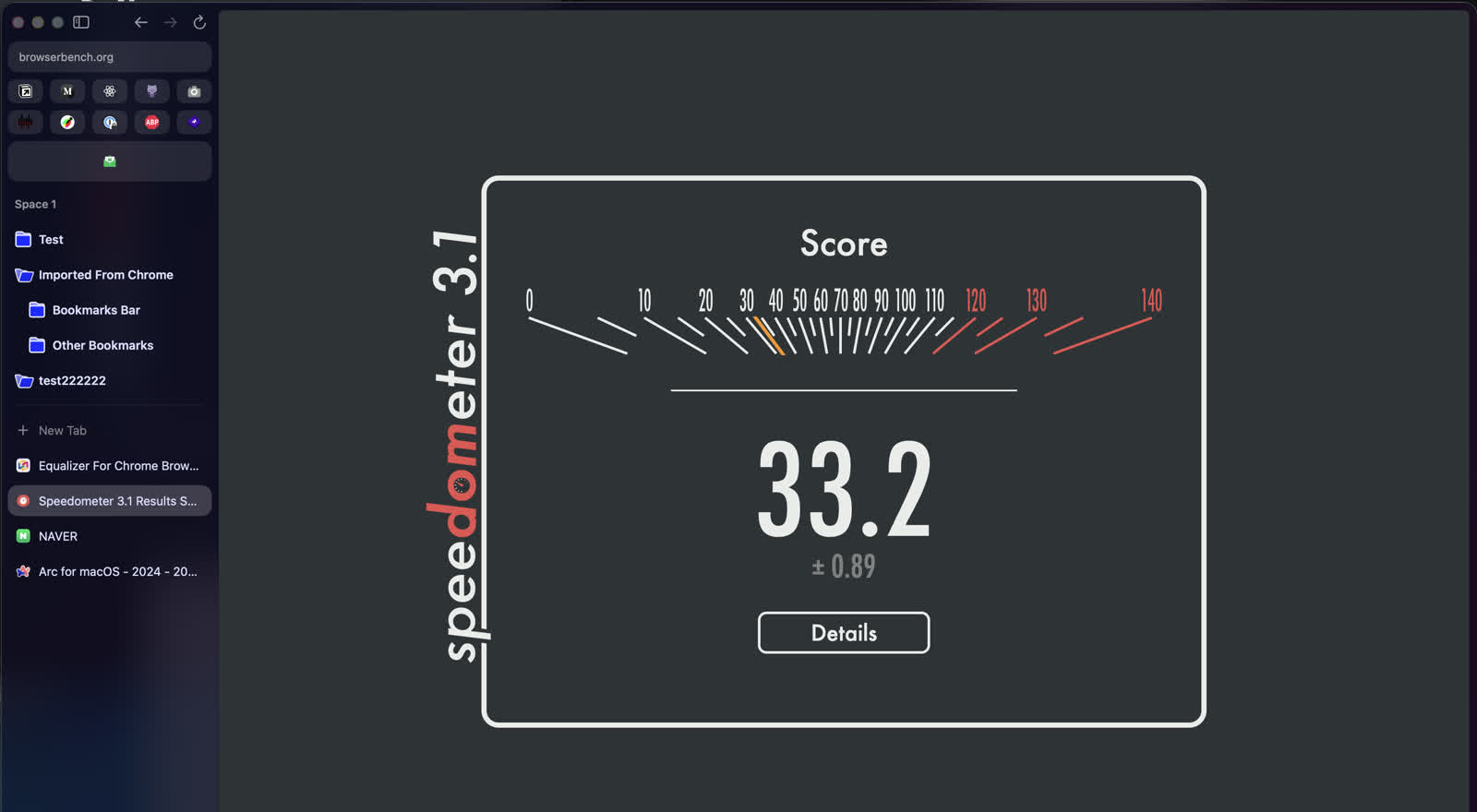 Original run screenshot